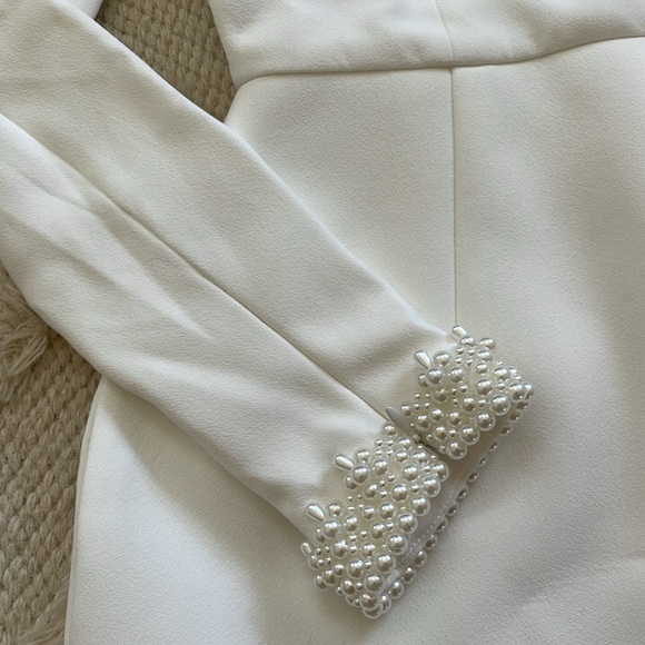 New Nadine Merabi Audrina Beaded Long Sleeve Dress - Picture 5 of 8